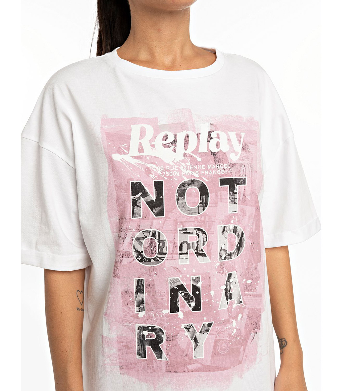 ジャージープリント オーバーサイズドレス 詳細画像 ホワイト 3